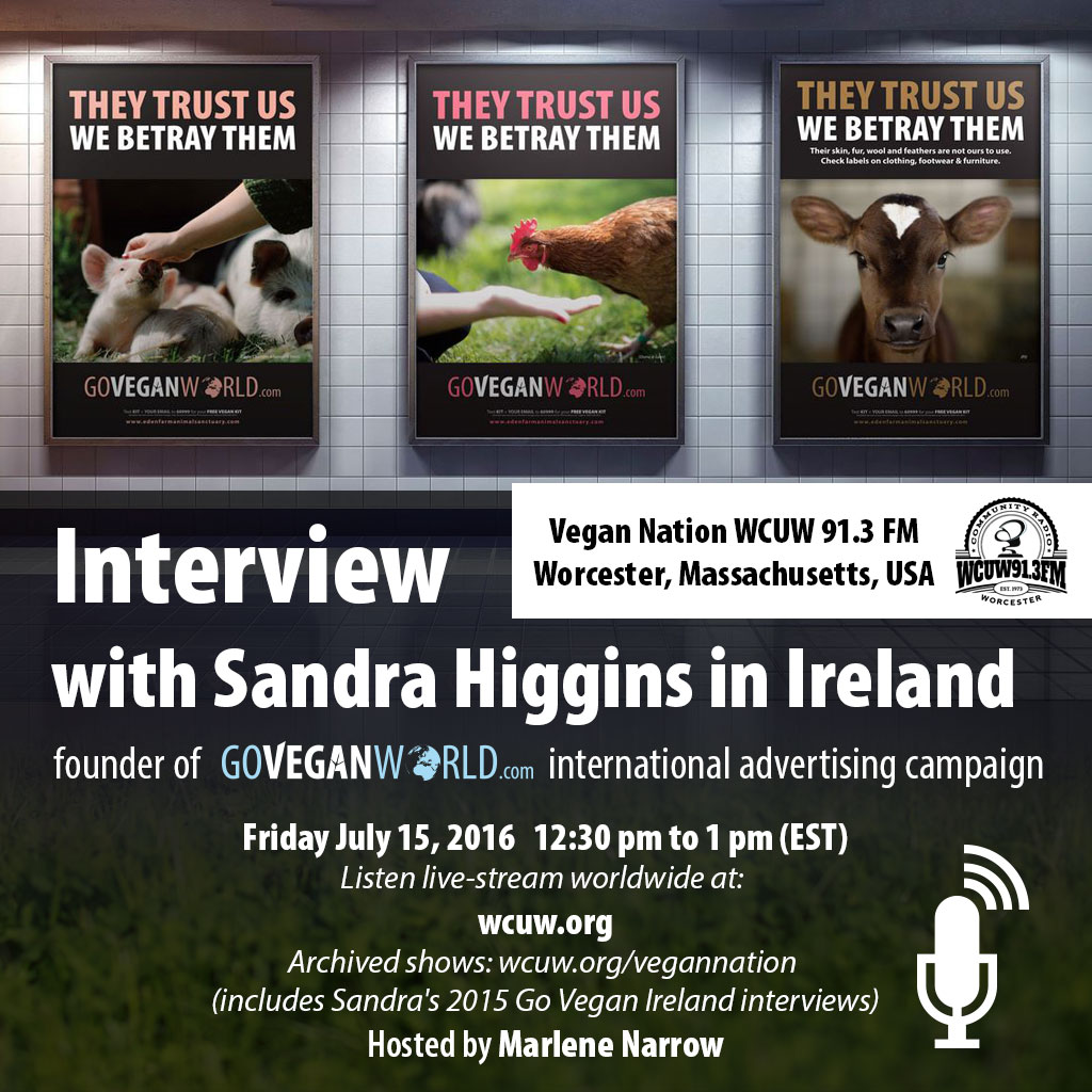 Interview with Sandra Higgins, hosted by Marlene Narrow at Vegan nation USA