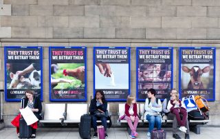 Go Vegan World Campaign - Central Station Newcastle