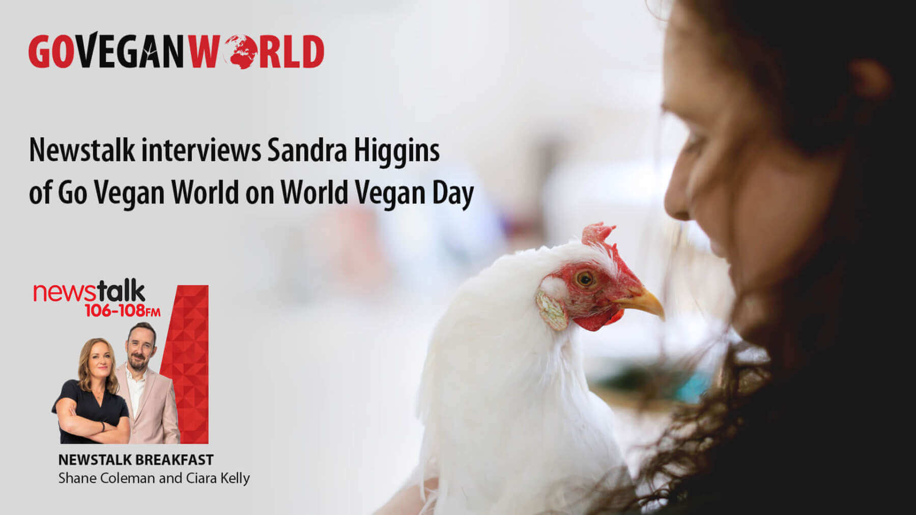 Newstalk interviews Sandra Higgins of Go Vegan World on World Vegan Day