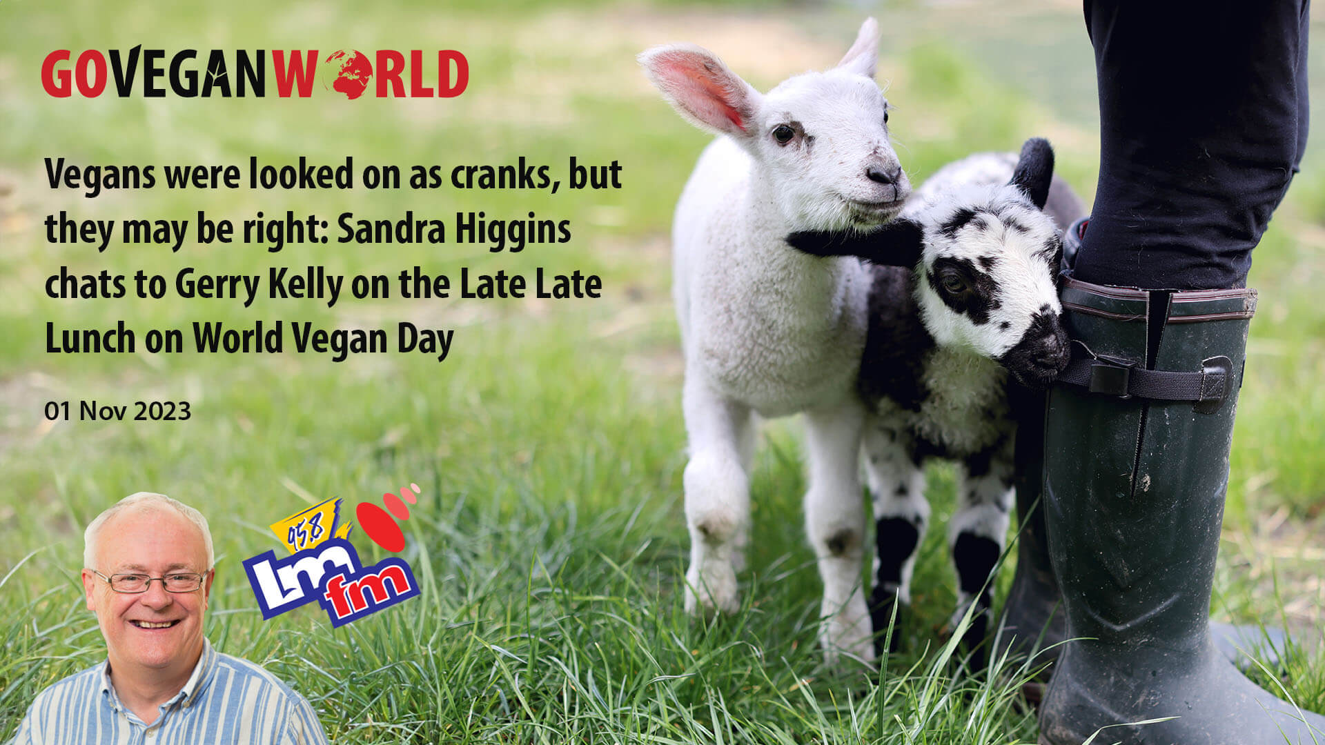 Vegans were looked on as cranks, but they may be right: Sandra Higgins chats to Gerry Kelly on the Late Late Lunch on World Vegan Day