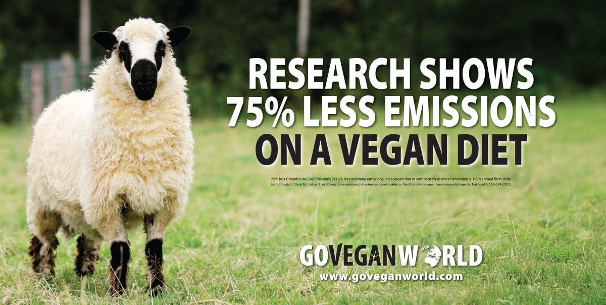 Research shows 75 percent less emissions on a vegan diet